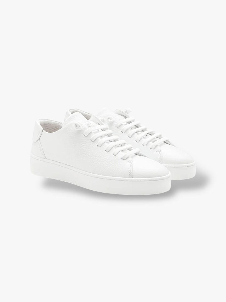 Grain Leather Sneakers Sole White