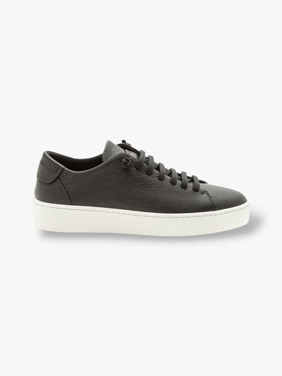 Fabiano Ricci Grain Leather Sneakers Black