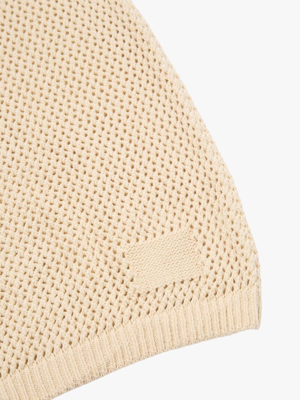 Universal Works S/S Knit Shirt in Ecru Open Knit