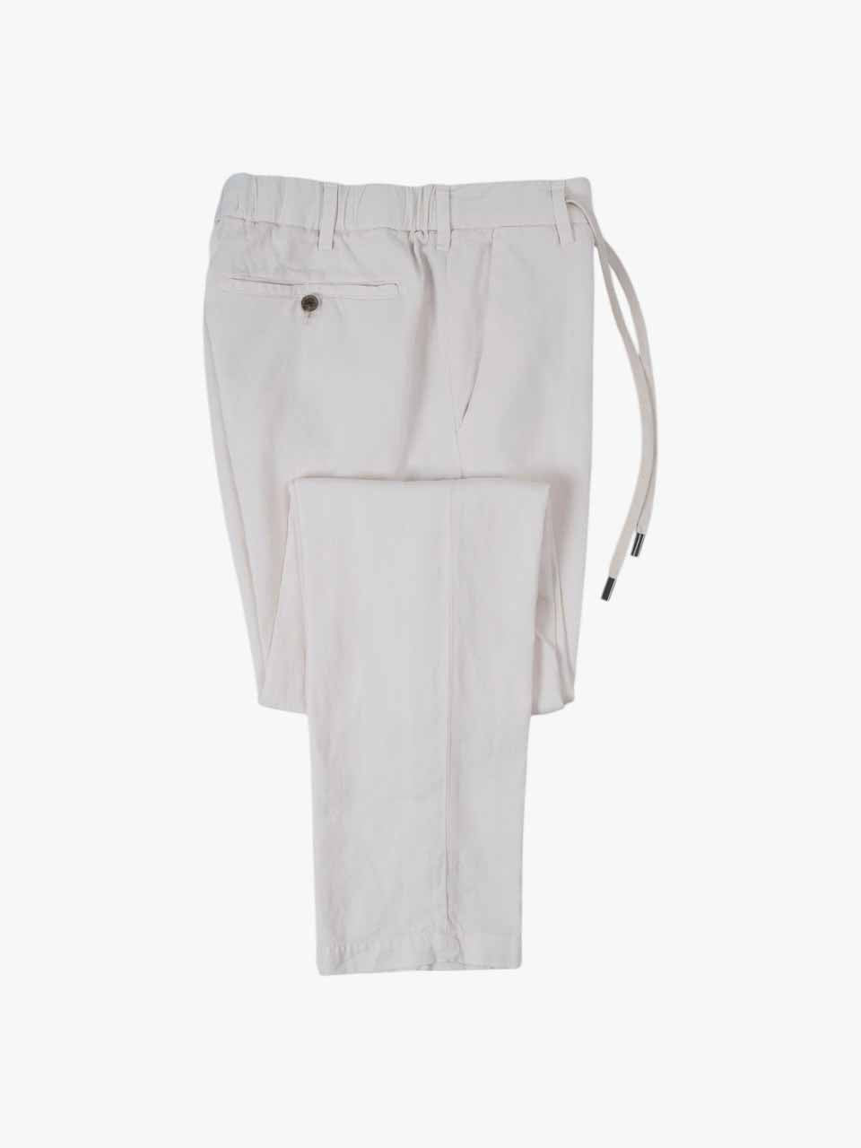 Lyocell Linen Trousers White