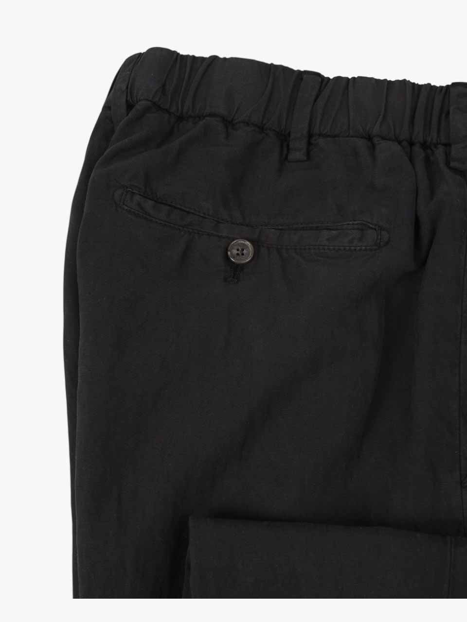 Lyocell Linen Trousers Black