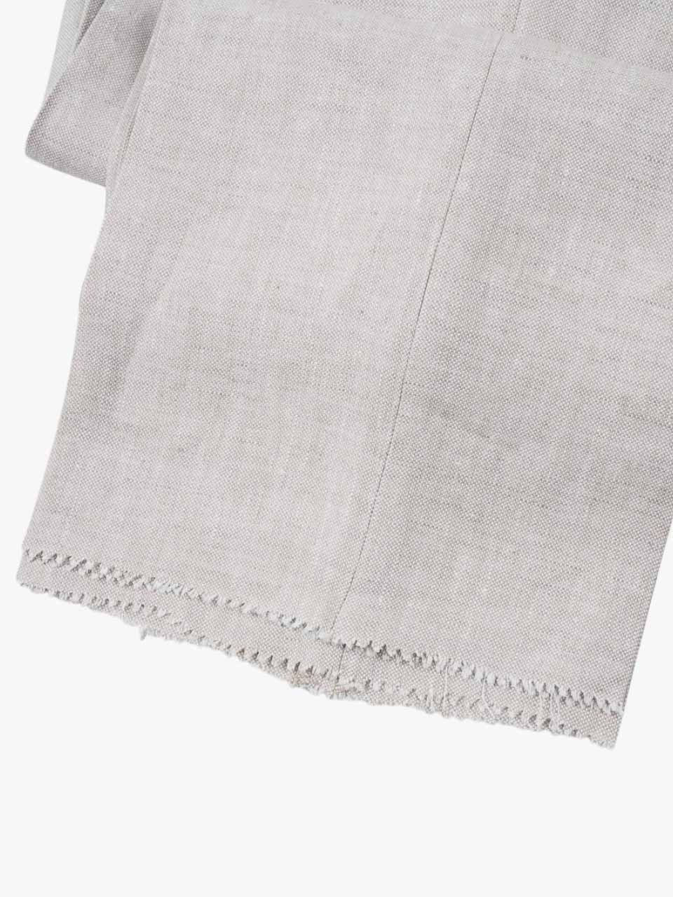 Loose Fit Linen Trousers Beige