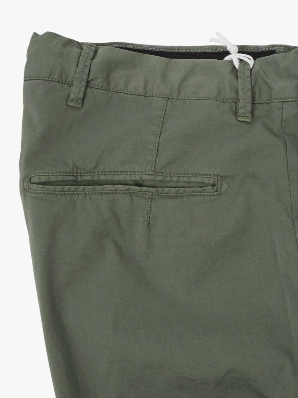 White Sand Prima Cotton Trousers Loose Fit Green