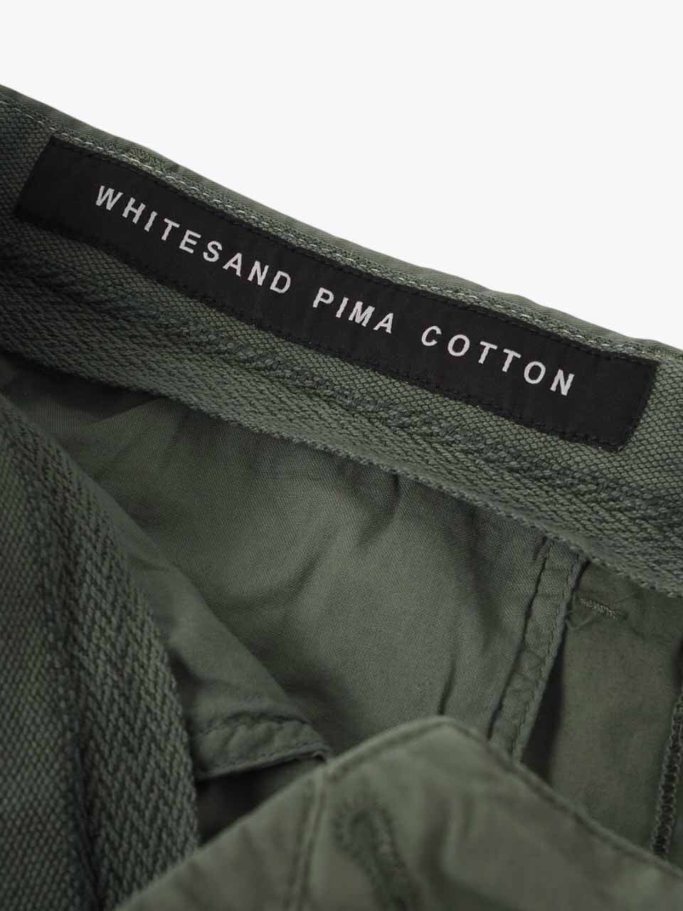 White Sand Prima Cotton Trousers Loose Fit Green