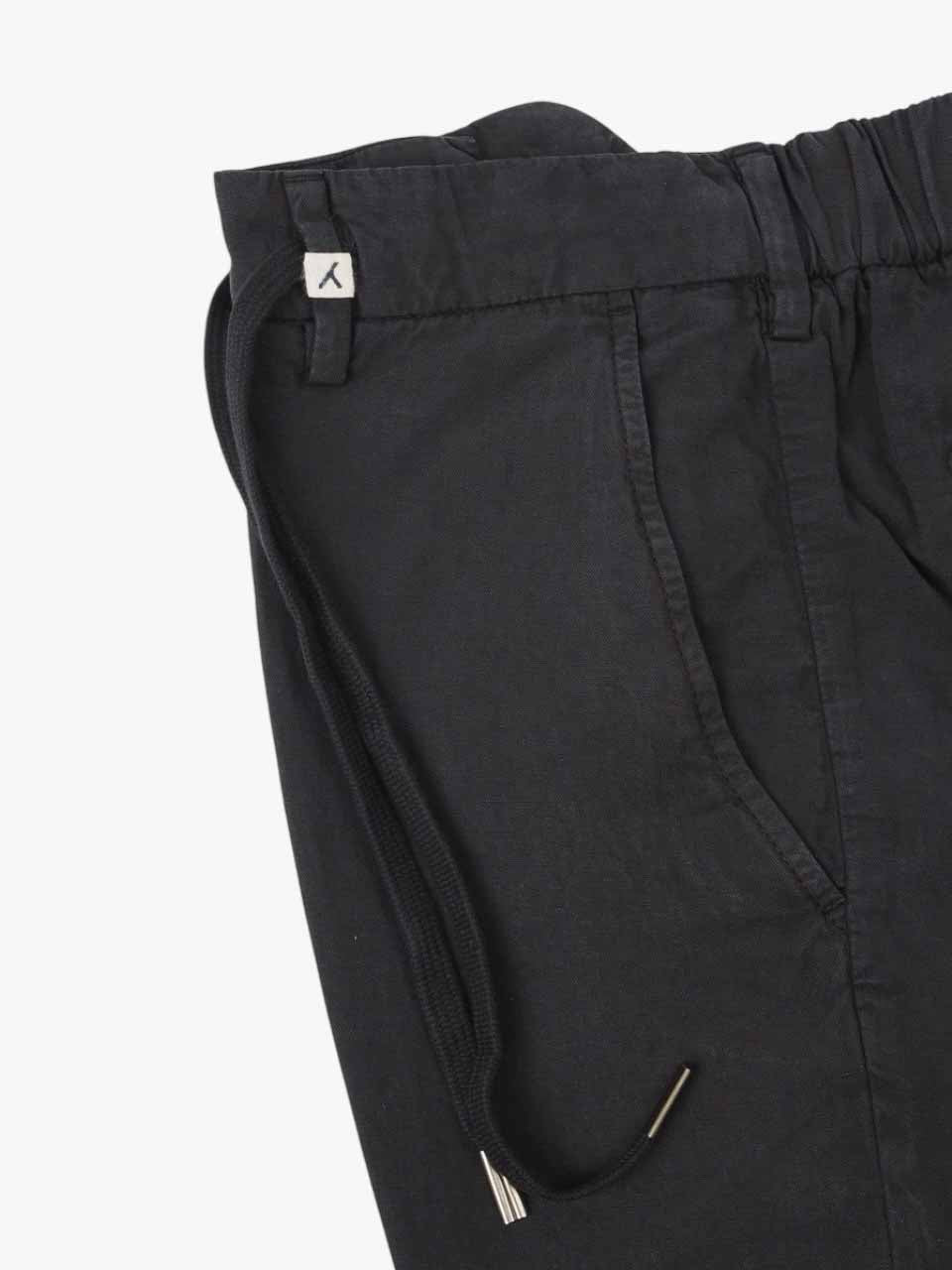 Linen Cotton Shorts Black