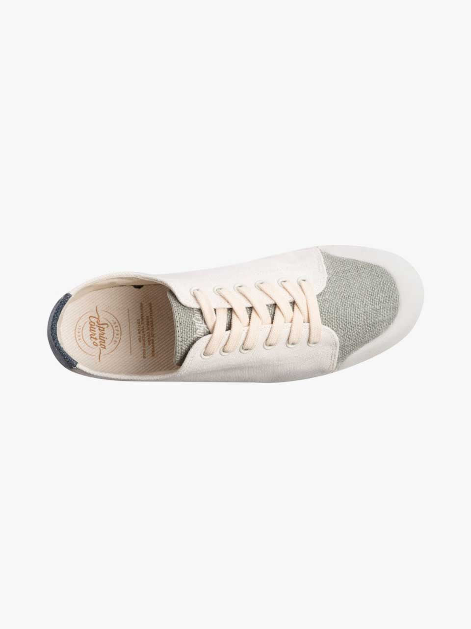 Heavy Linen Canvas Trainer Shoe Off White