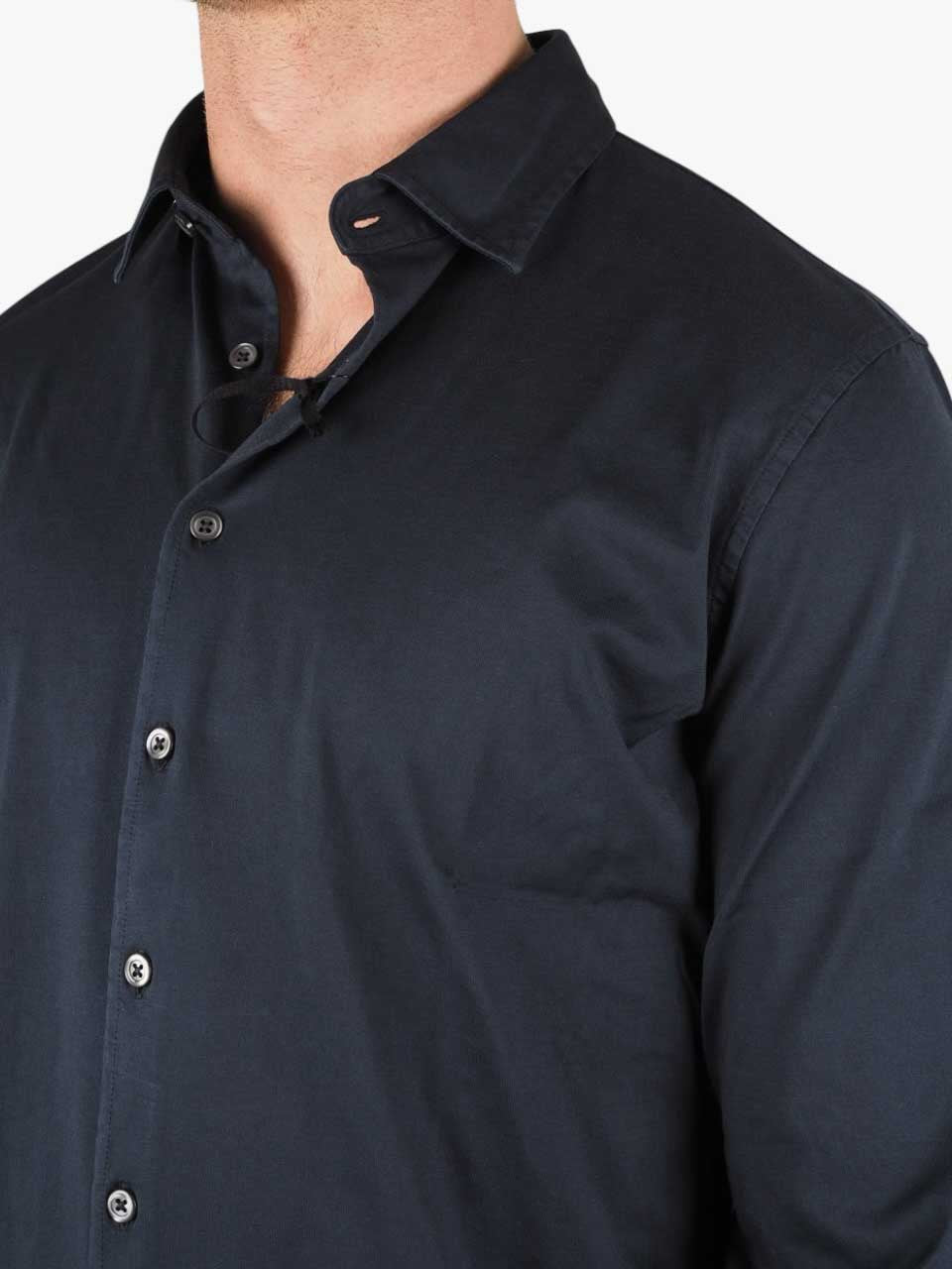 Long Sleeve Jersey Shirt Navy