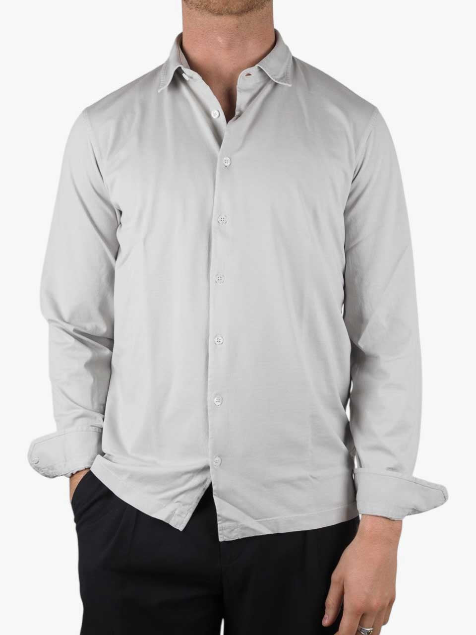 Long Sleeve Jersey Shirt Grey