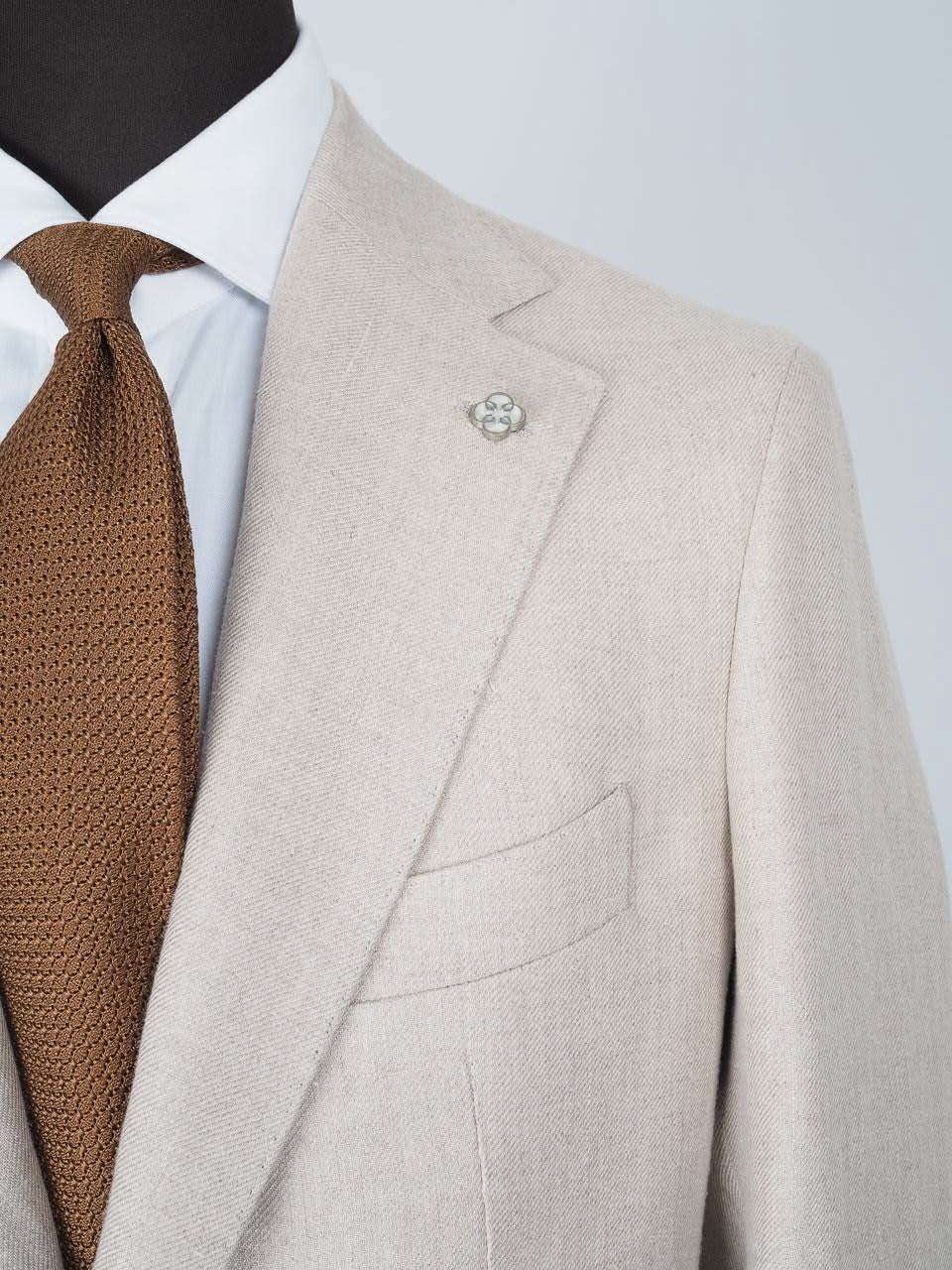 Linen Suit Jacket Beige