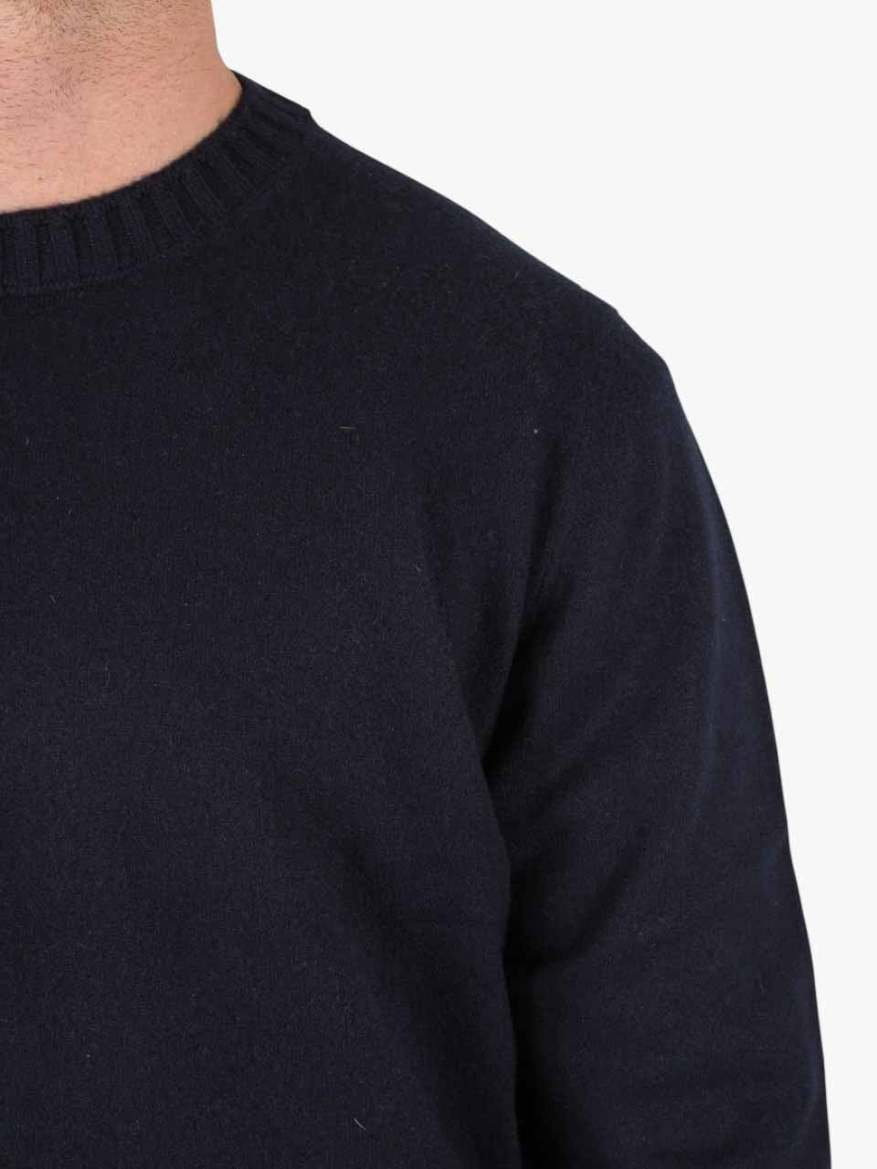 Felted Cashmere Sweater Navy