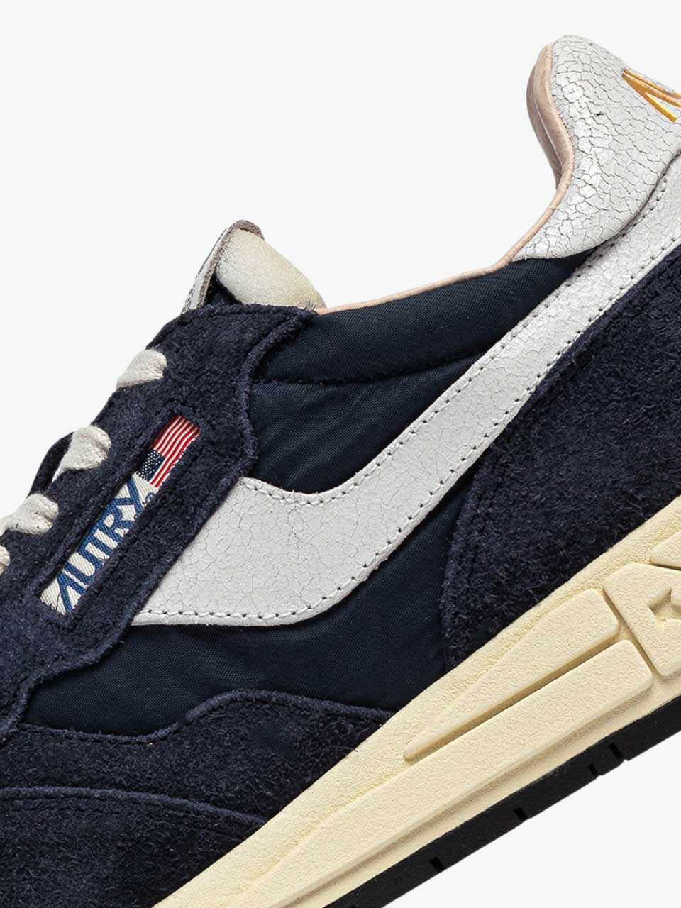 Reelwind Low Sneakers Nylon Suede Blue Space