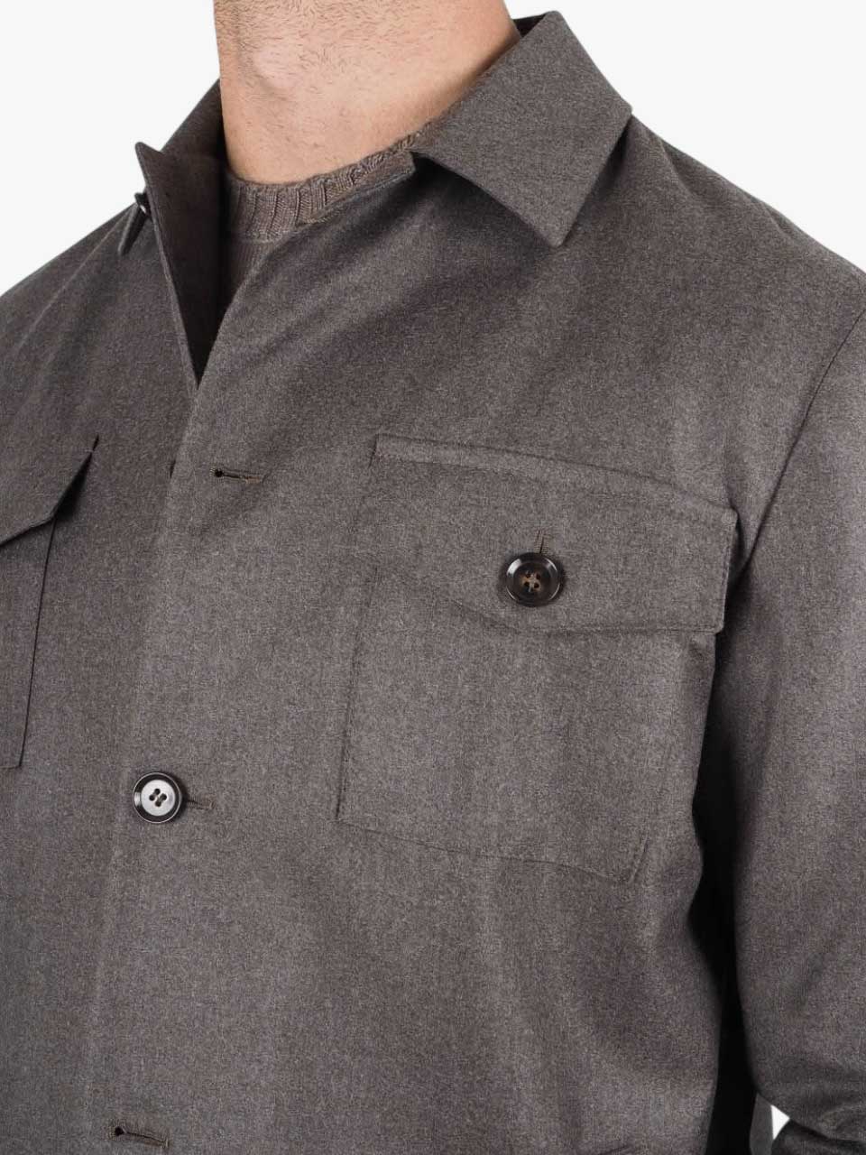 Studio 73 Flannel Shirt Jacket Brown