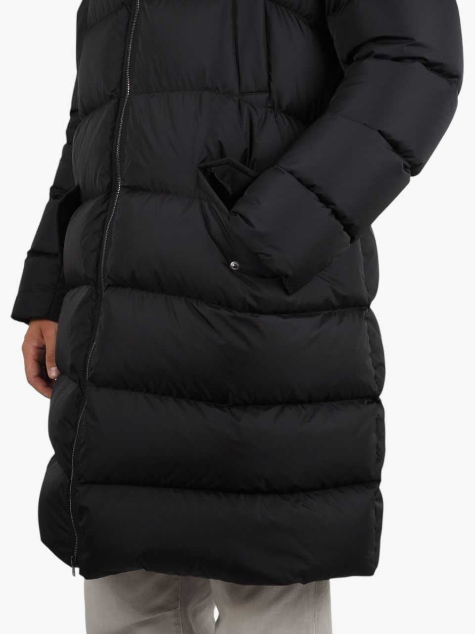 Long Down Polar-Tech Jacket Black