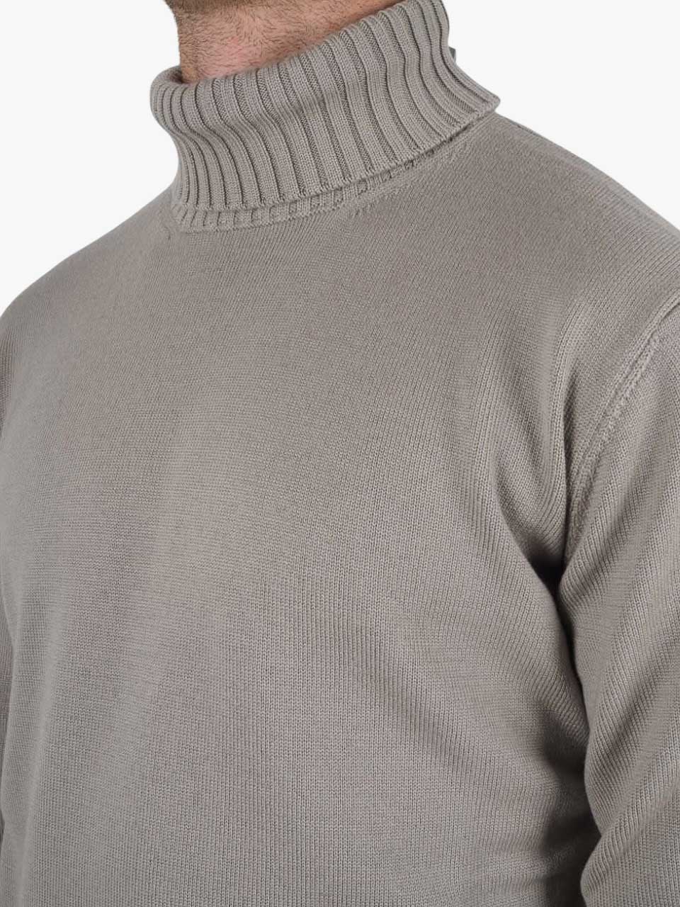 Wool Turtleneck Sweater Grey
