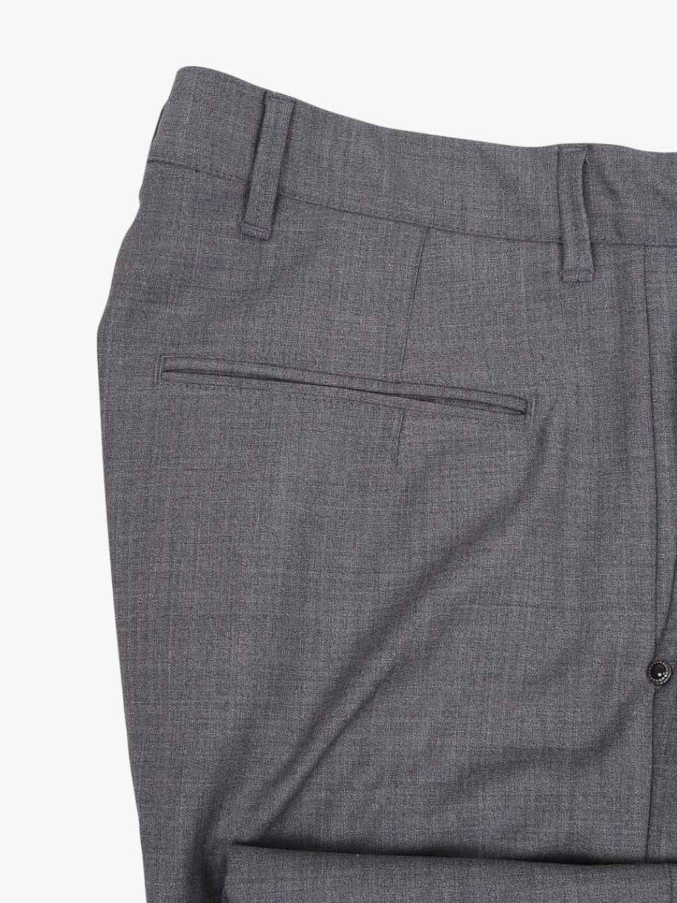 Loose Fit Wool Trousers Grey