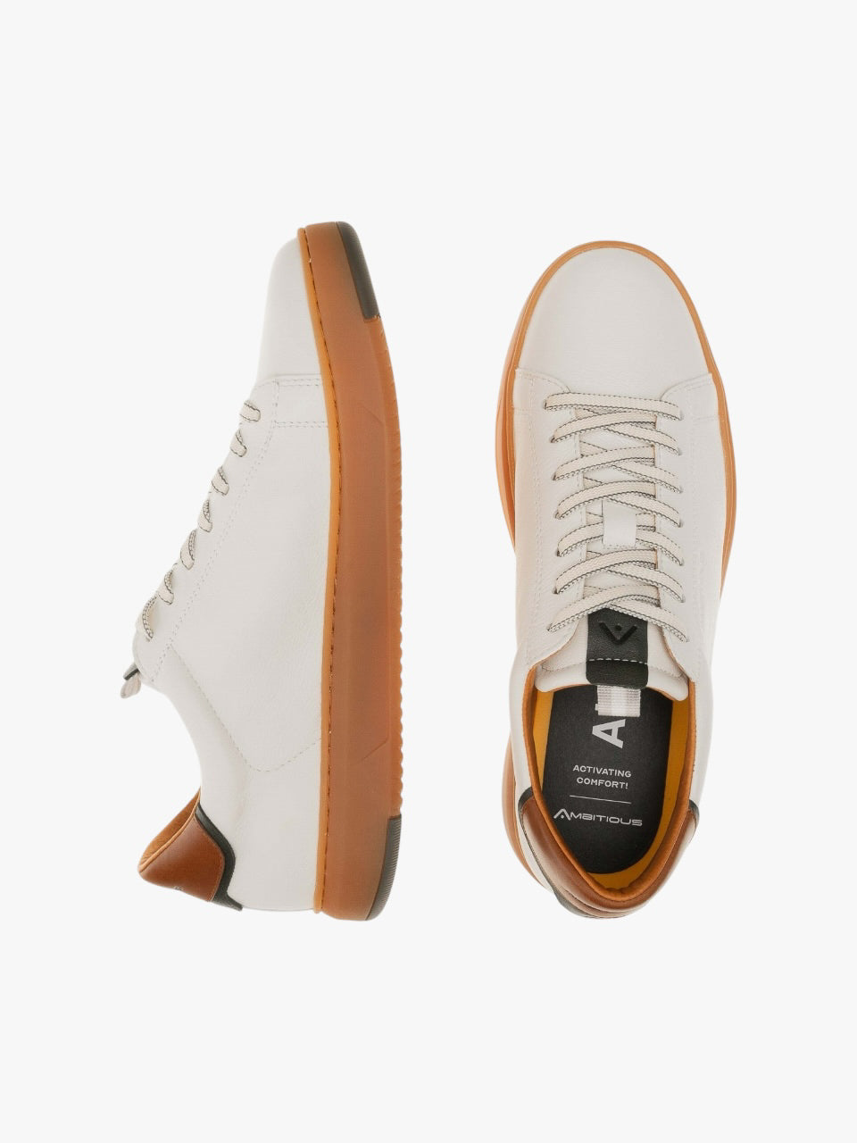 AKTIF Low-Top Leather Sneaker White