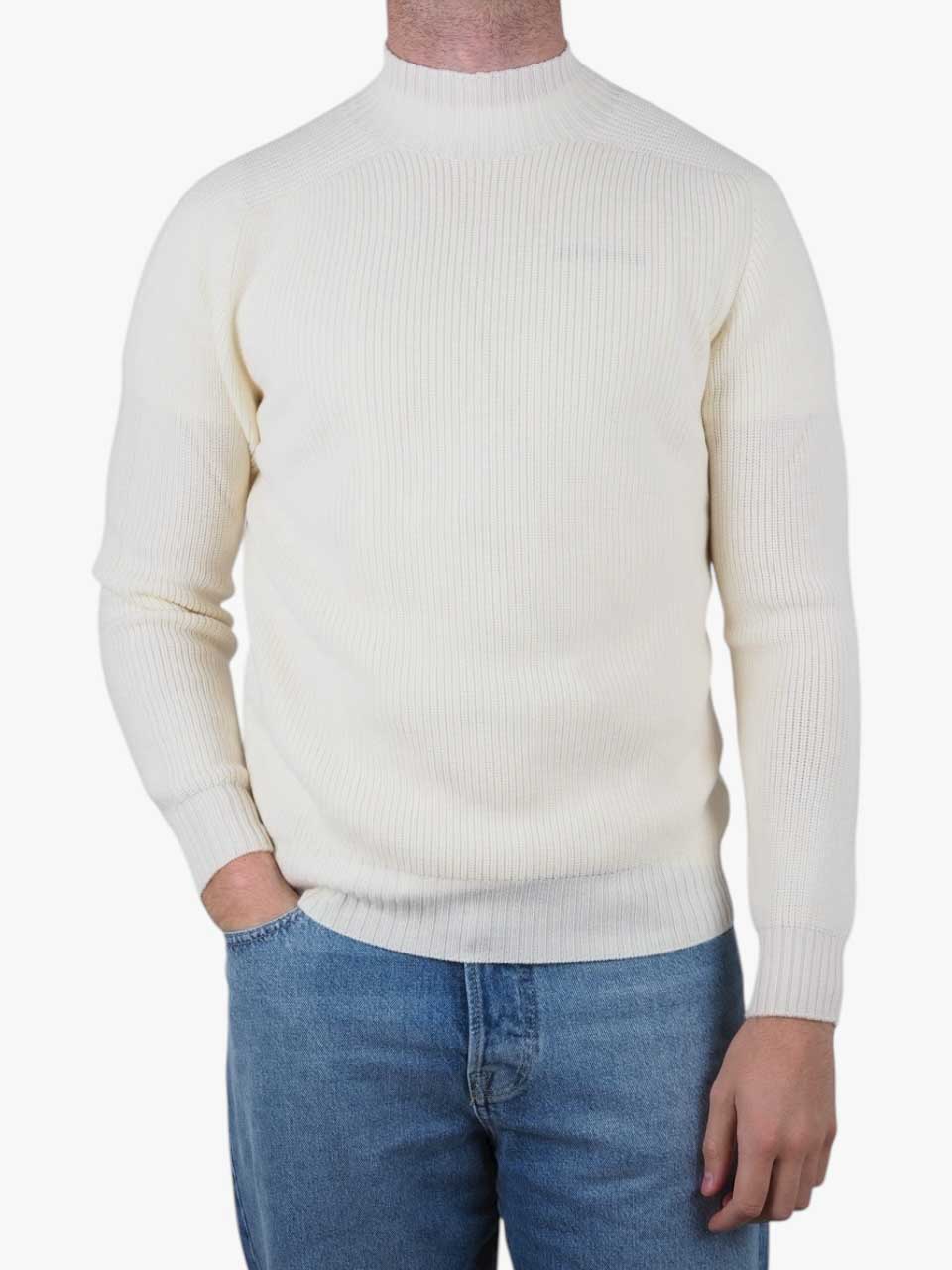 Rainwool Mock Neck White