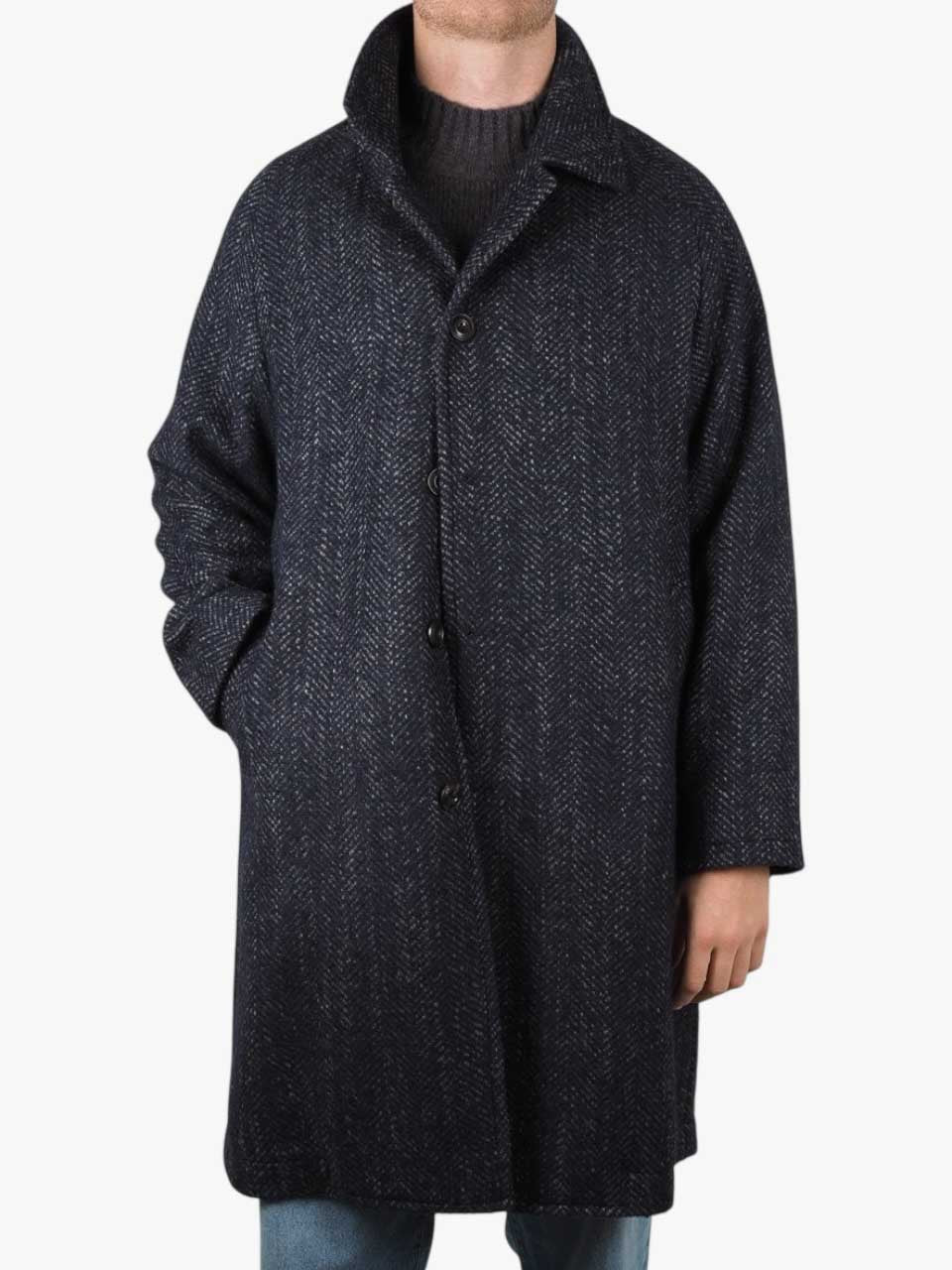 Ovesize Wool Coat Navy