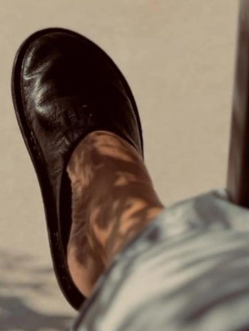 Roma Leather Sandals Petro Black