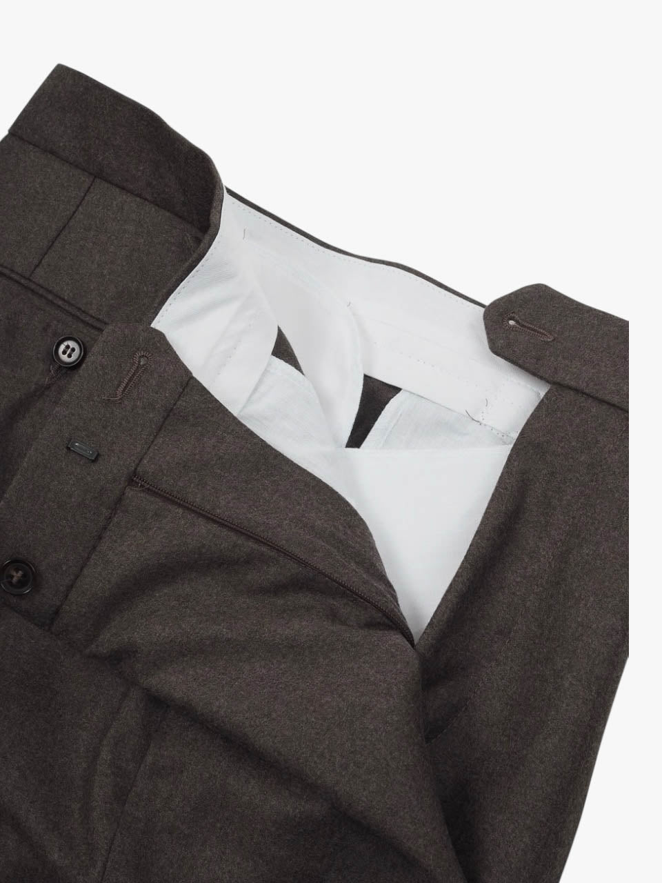 Studio 73 Flannel Trousers With Side Adjuster Brown
