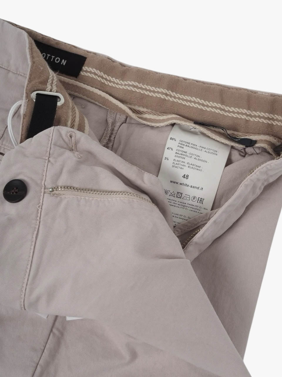 Prima Cotton Regular Fit Trousers Beige