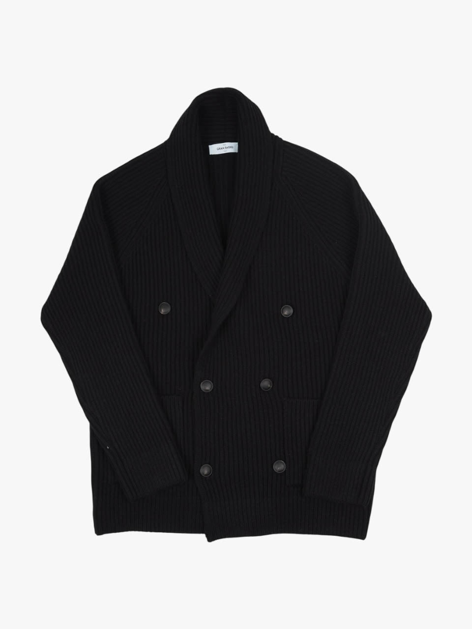 Knitted Wool Cardigan Black