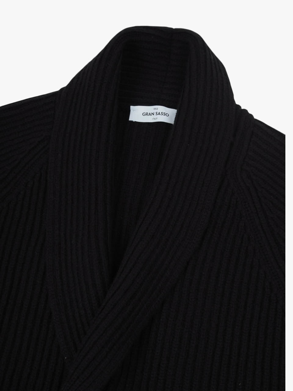 Knitted Wool Cardigan Black