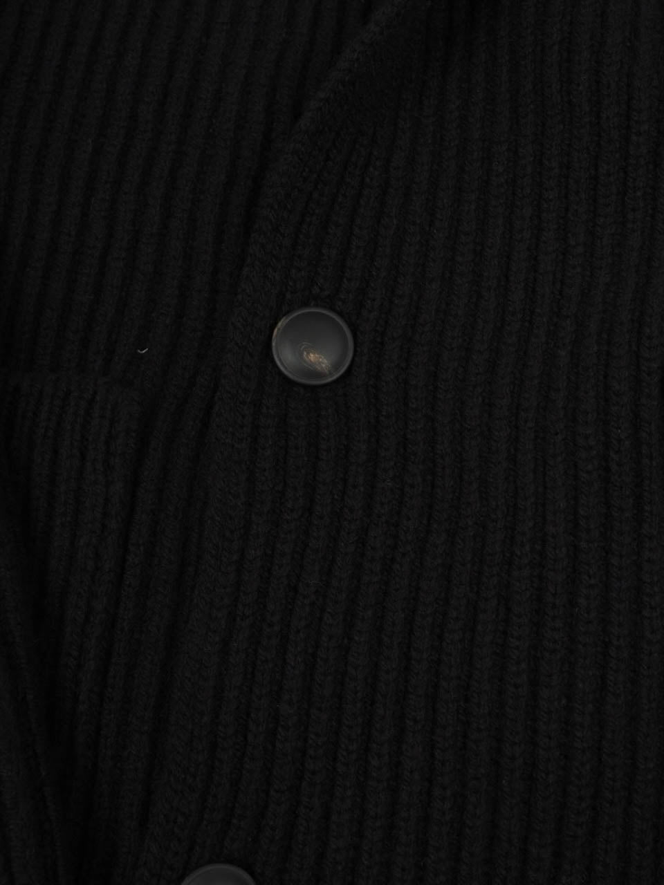 Knitted Wool Cardigan Black