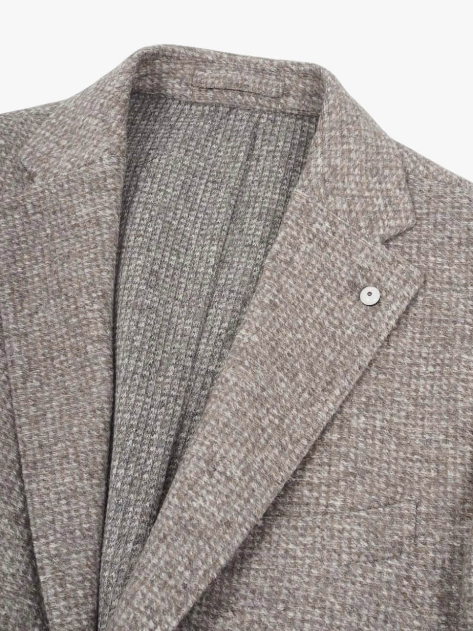 Knitted Cotton Wool Jacket Beige