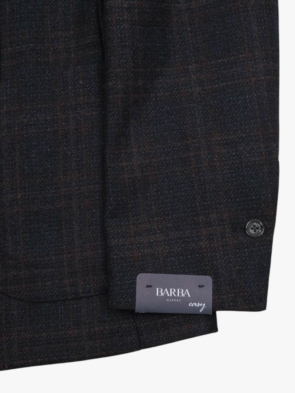 Light Checked Flannel Blazer Navy