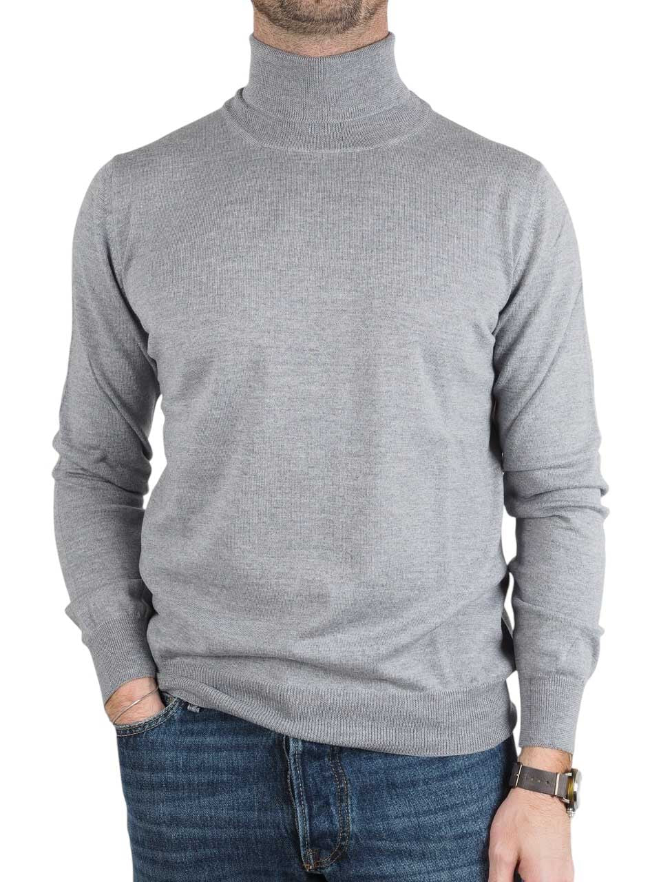 Gran Sasso Merino Wool Turtle Neck Grey