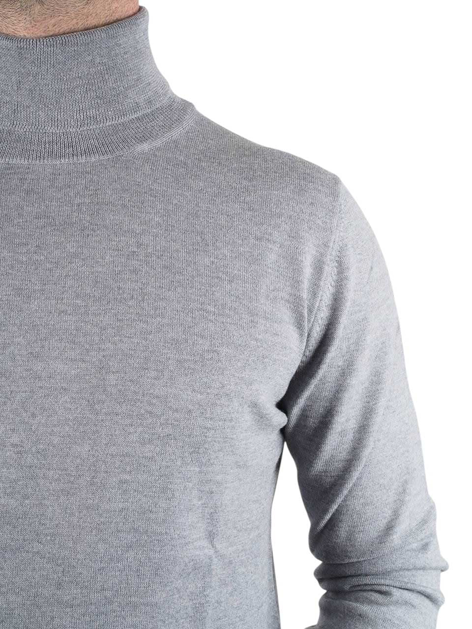 Gran Sasso Merino Wool Turtle Neck Grey