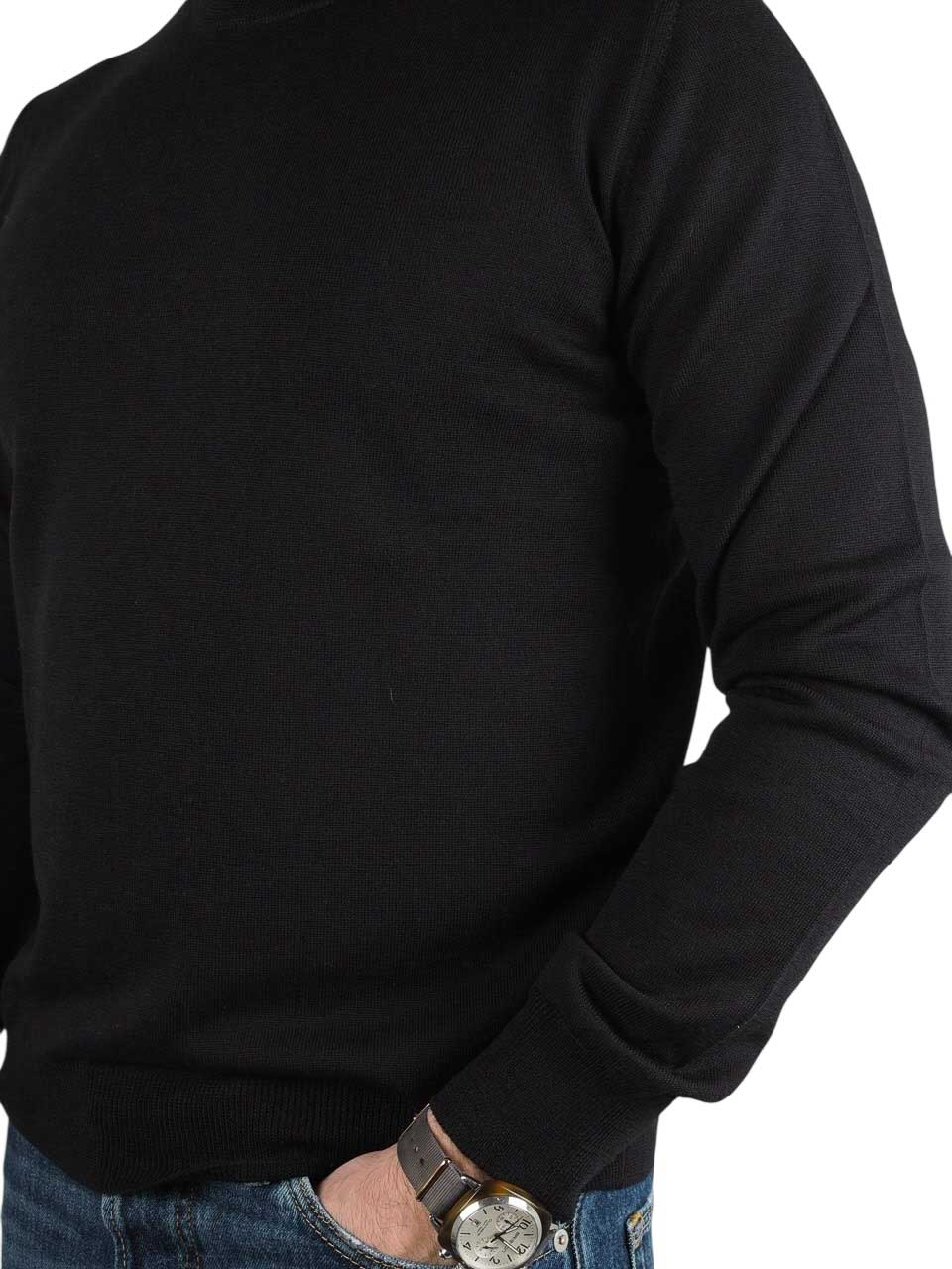 Gran Sasso Merino Wool Turtle Neck Black