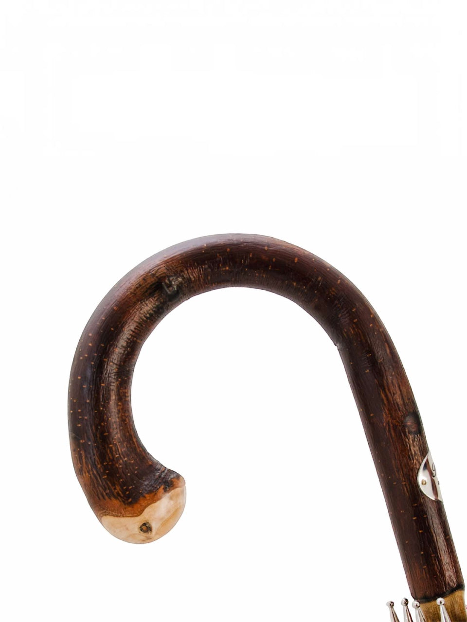 Pasotti 1956 SOLID CHESTNUT STRIPED UMBRELLA WITH KNOB END