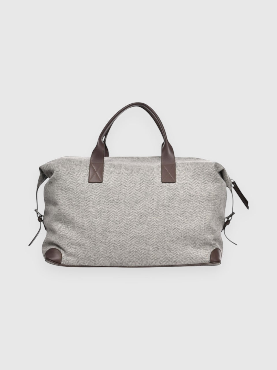 Gran Sasso Herringbone Travel Bag Grey/Brown
