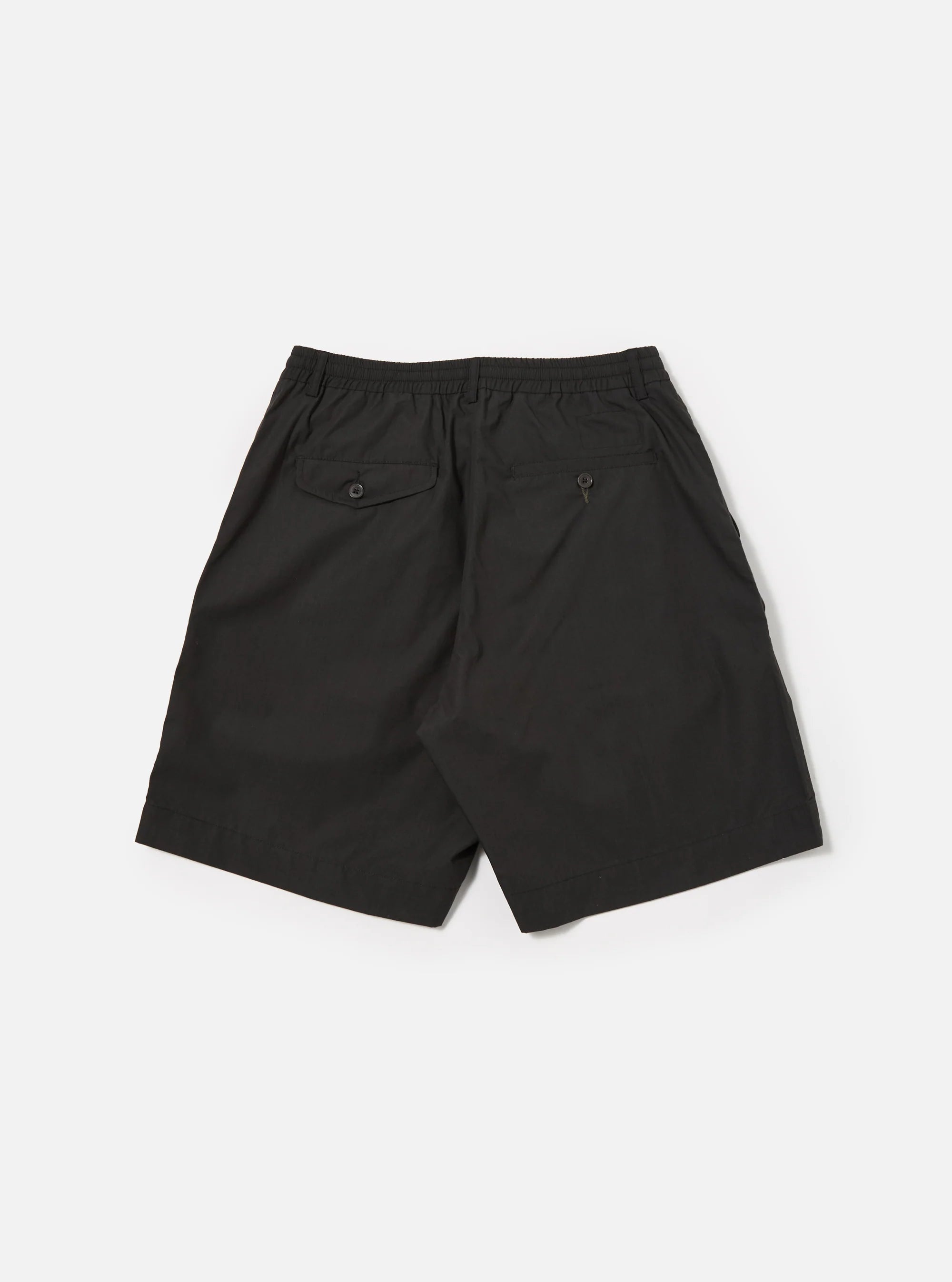 Recycled Polytech Pleated Track Short Black