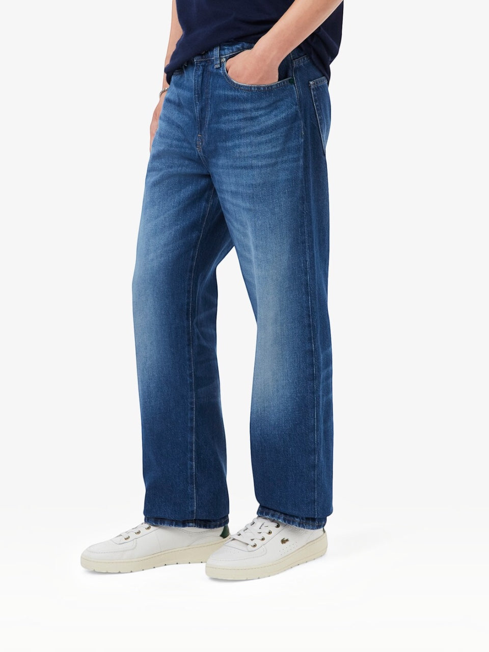 Lacoste 5 Pocket Straight Cut Washed Jeans