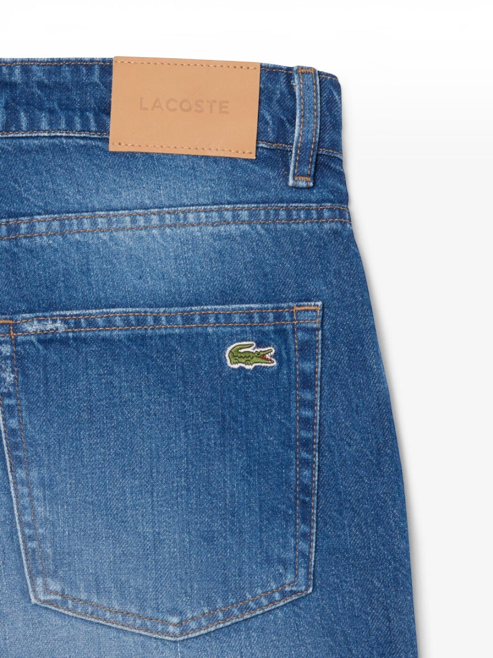 Lacoste 5 Pocket Straight Cut Washed Jeans