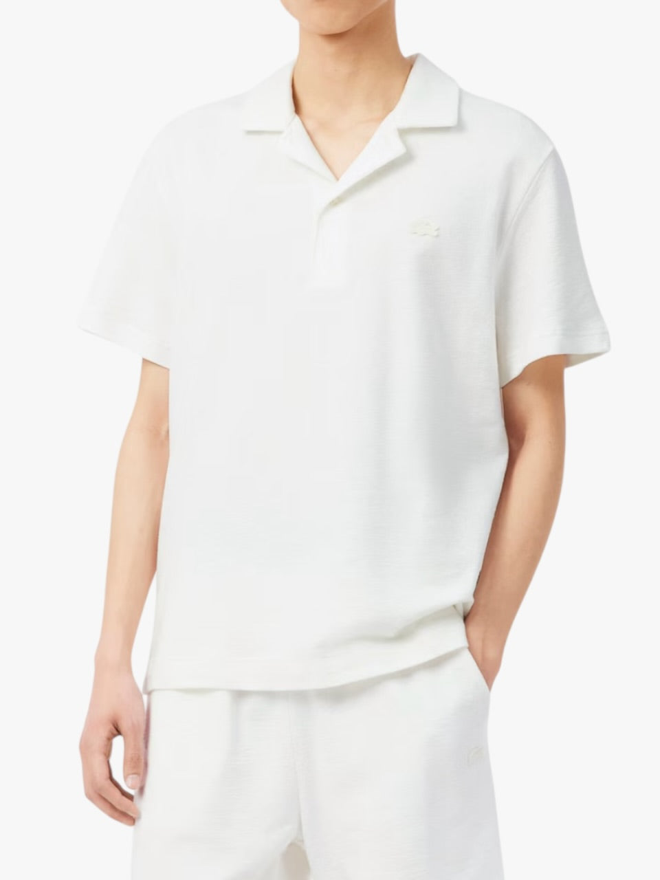 Classic Fit Textured Polo Shirt White