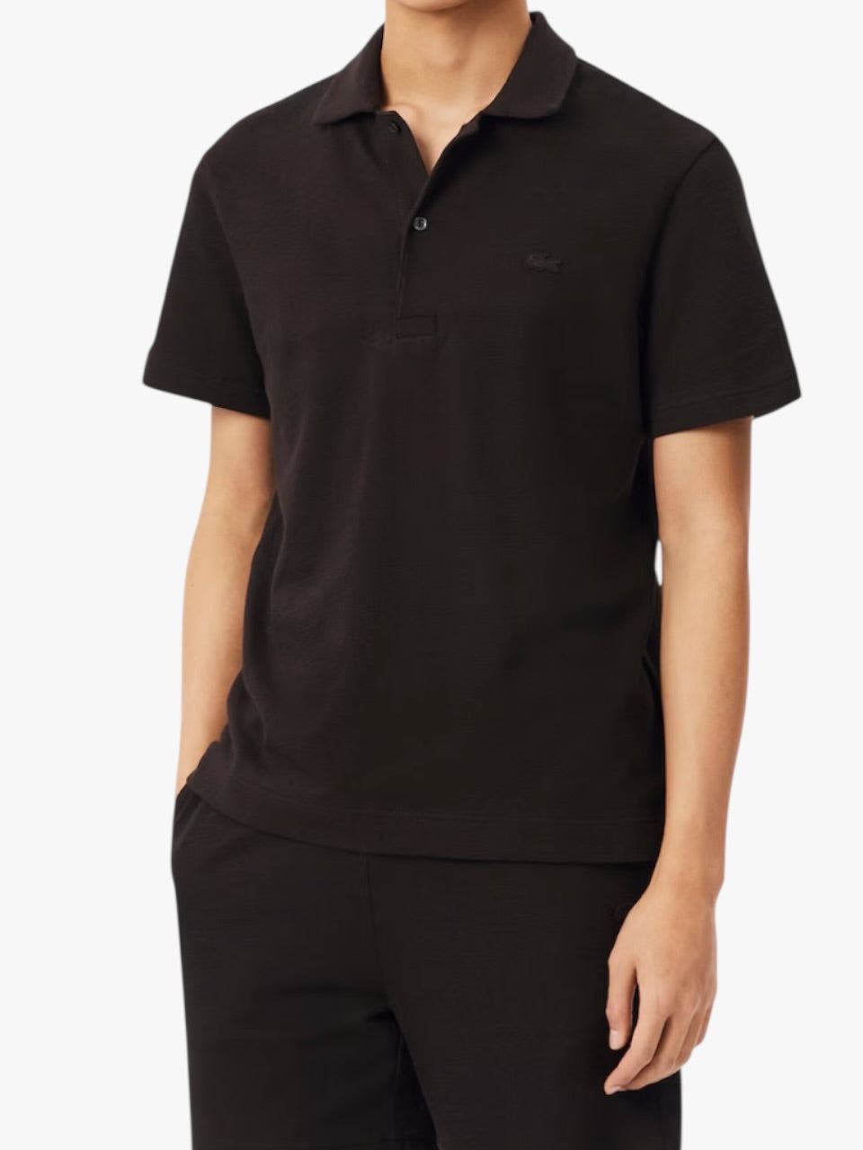 Classic Fit Textured Polo Shirt Brown