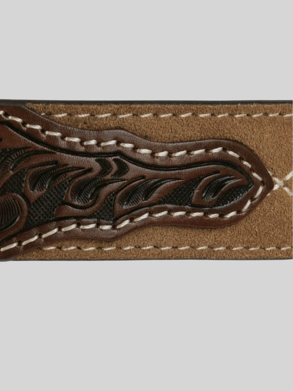 Stetson Tooled Tapered Leather Belt