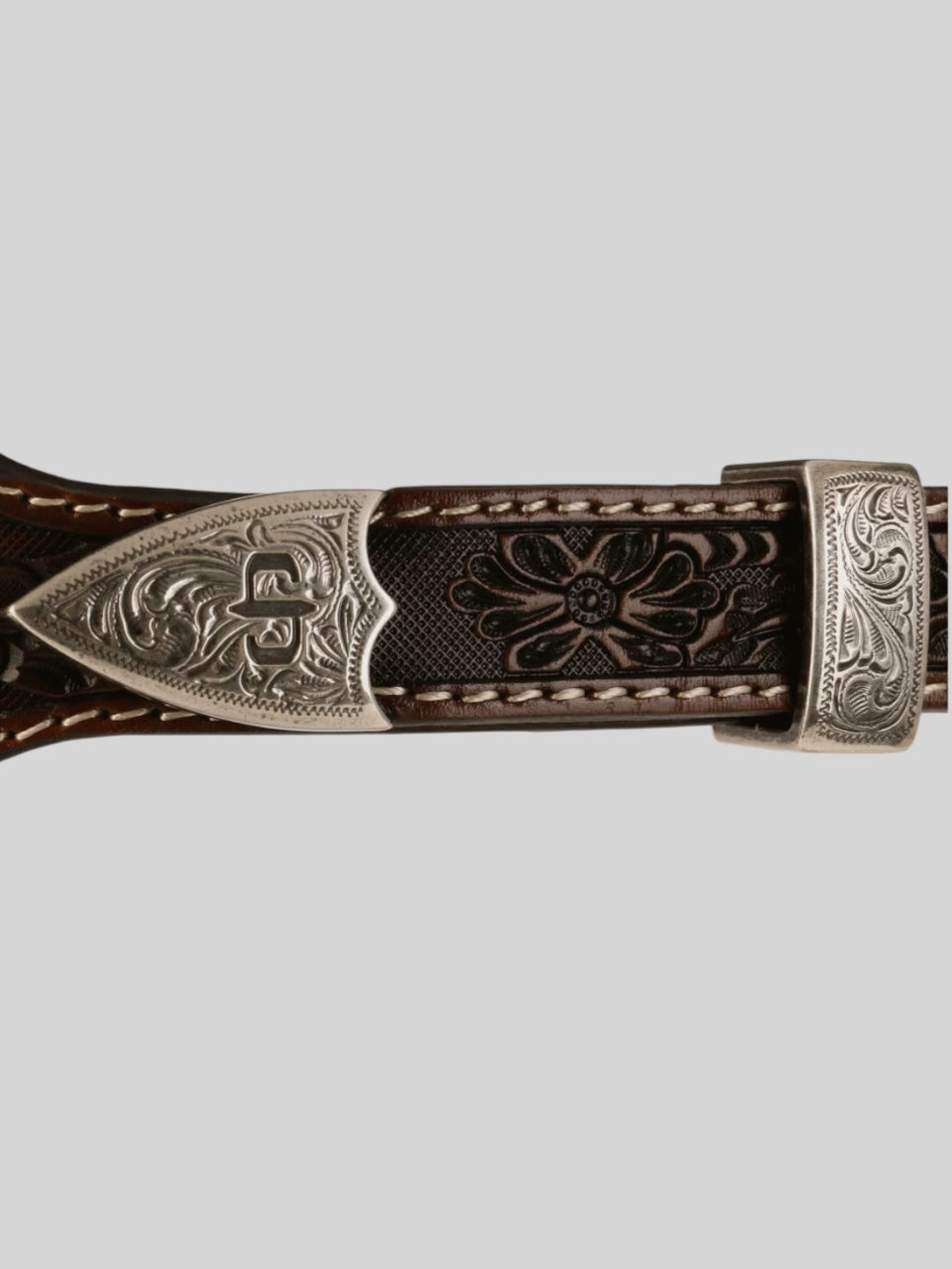 Stetson Tooled Tapered Leather Belt