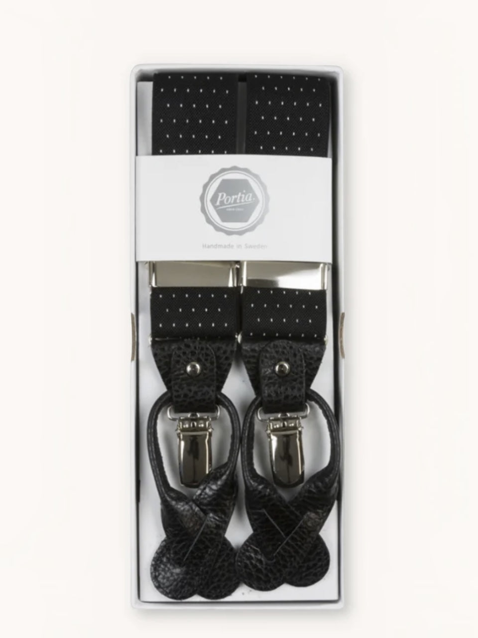 Portia 1924 Exclusive Suspenders Black Dots