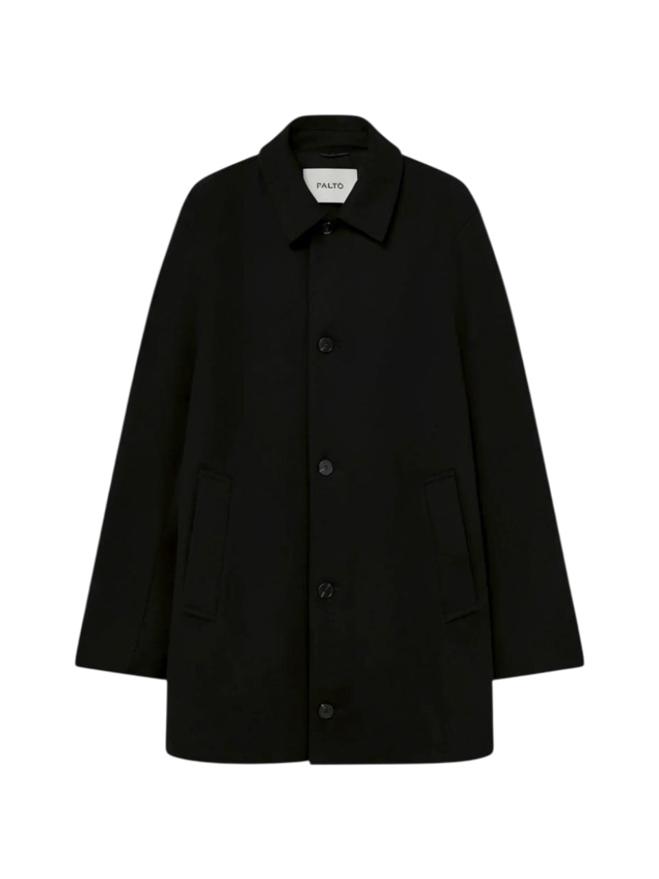 Palto Cantuccio Heavy Felt Wool Coat Black