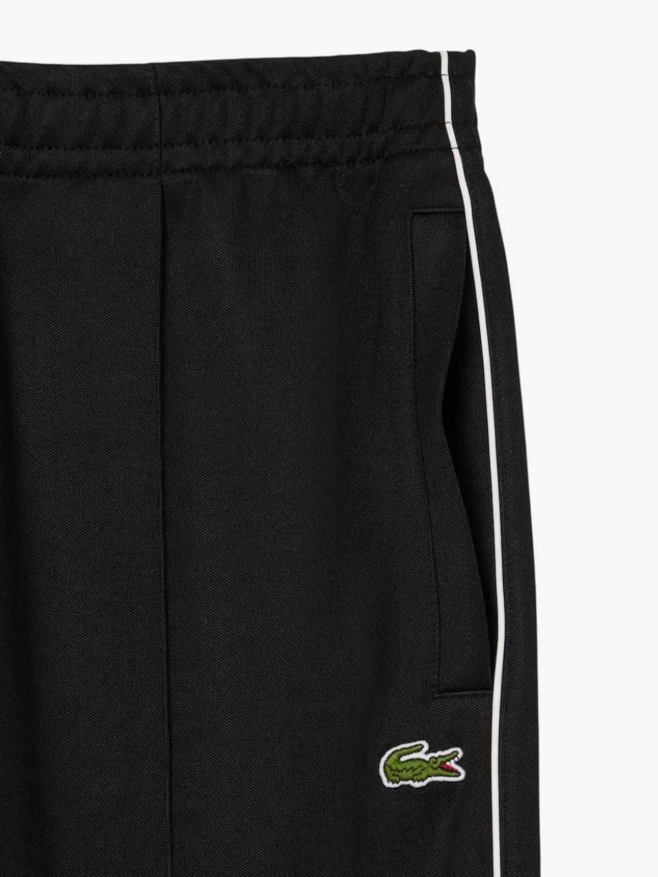 Trim Accent Piqué Sweatpants Black