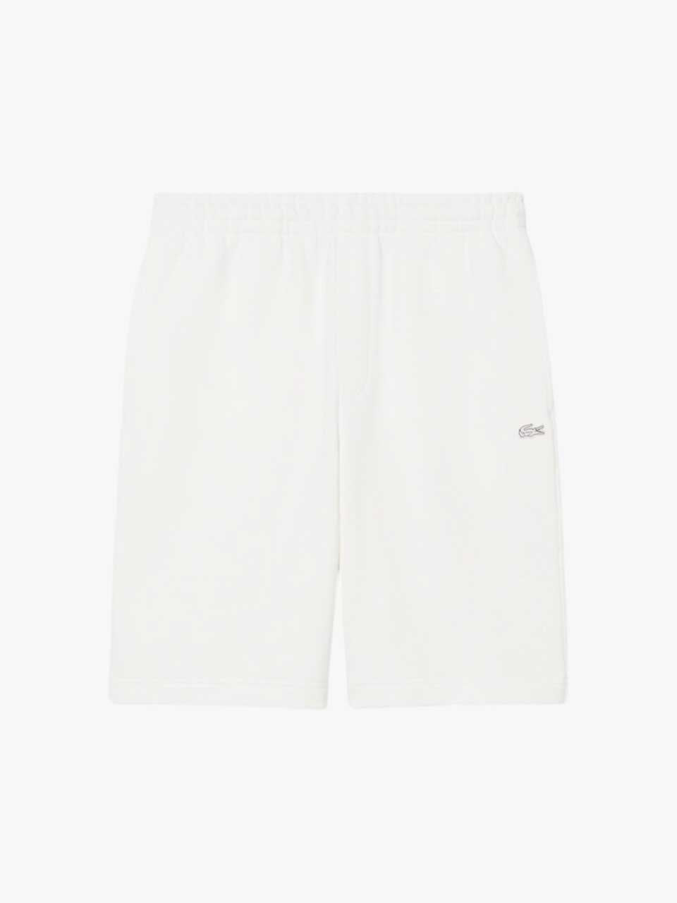 Relaxed Fit Fleece Shorts White