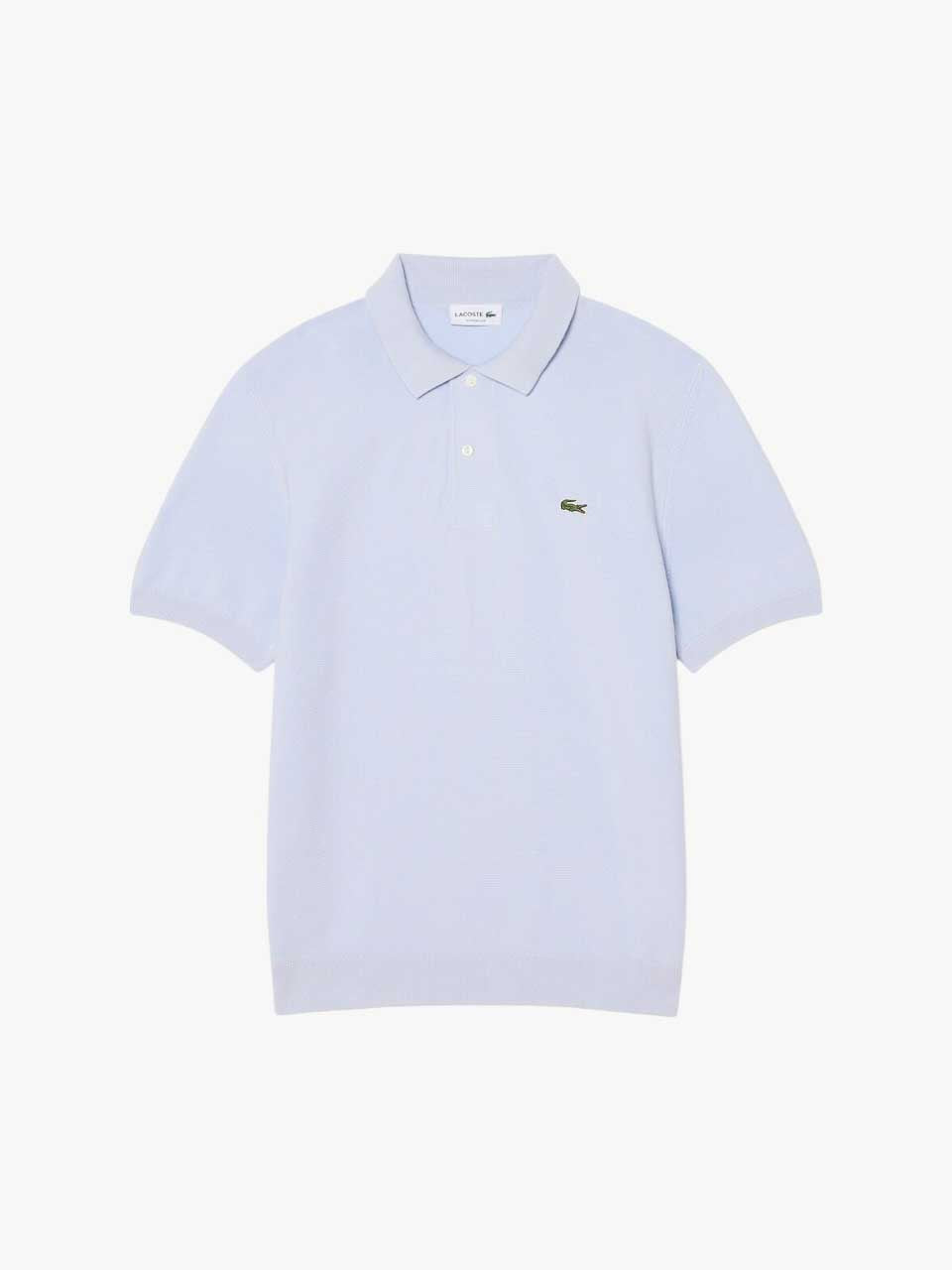 Stickad pikétröja i klassisk passform