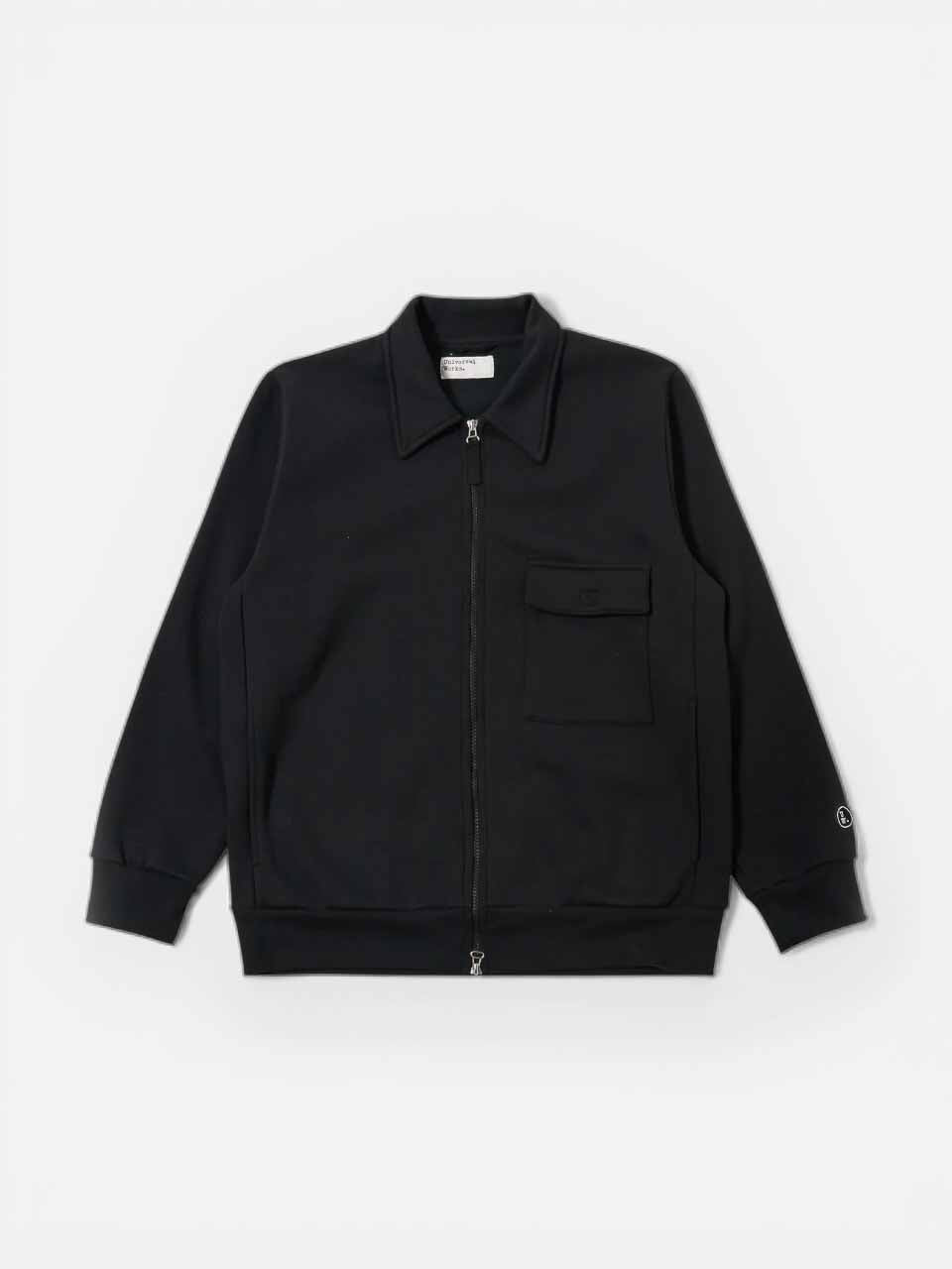 Recycled Cotton Blend Jersey Tyler Jacket Black
