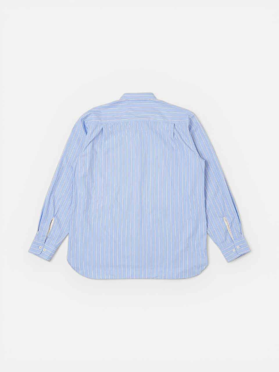 Mc Stripe Square Pocket Shirt Blue