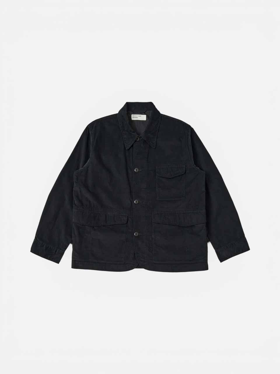 Organic Fine Cord Duty Jacket Black